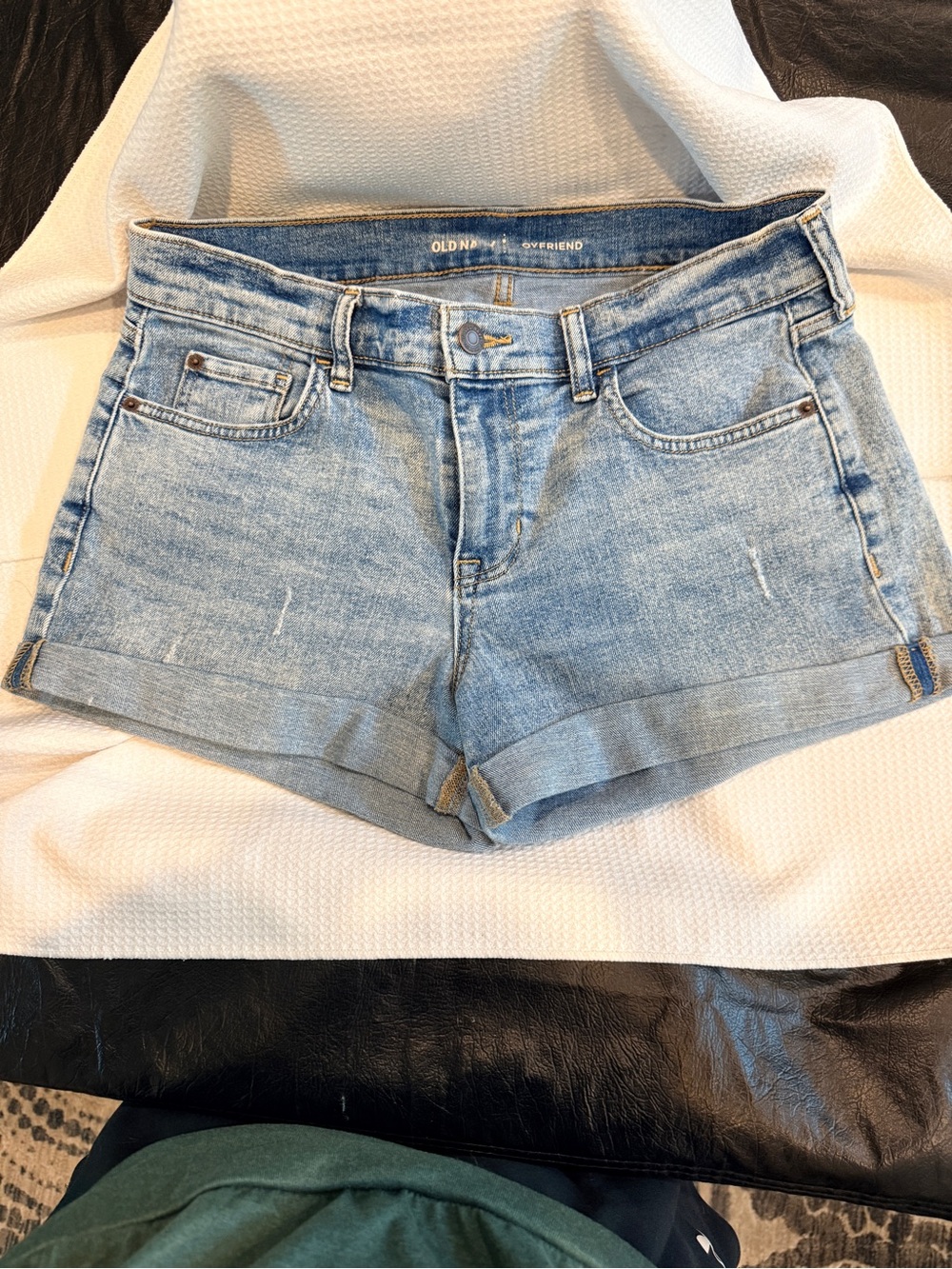 Old Navy Light Wash Boyfriend Cuffed Denim Shorts
